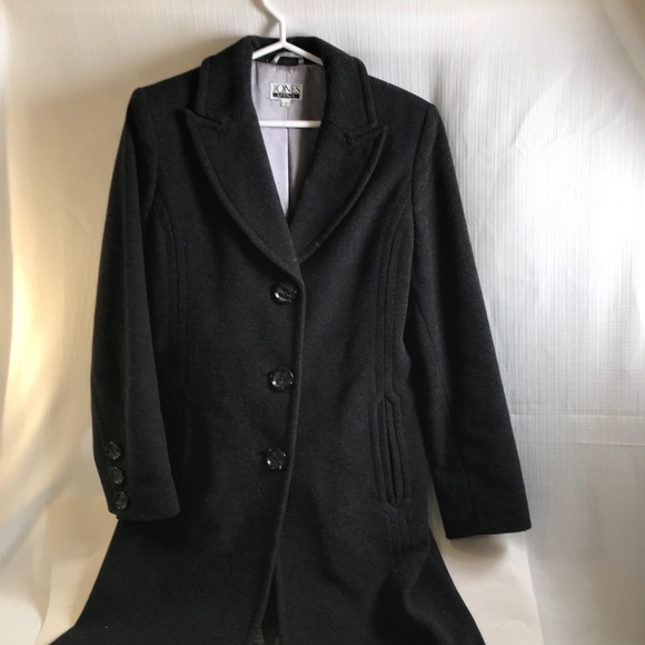 Dark Gray Dress Coat Sz 6 - Picture 4 of 9